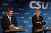 Der CSU-Vorsitzende und deutsche Innenminister Horst Seehofer und der bayrische Ministerpräsident Markus Söder (Bild: Sean Gallup/Getty Images)
