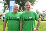 Wettkampfleiter Martin Senn (links) und OK-Präsident René Schönenberger. (Bild: Beat Lanzendorfer)