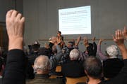 Die Oberhelfenschwiler Stimmbürger votierten einstimmig für den Ausstieg aus dem Seniorenzentrum Solino. (Bild: Urs M. Hemm)