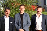 Drei der sechs Organisatoren waren an der Hauptversammlung des Gewerbevereins zugegen: René Bruderer, Christian Hilber und Stefano Pierini. (Bild: Dinah Hauser)