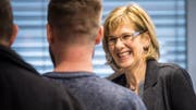 Katharina Aeschbacher ist ab Juni Gemeindepräsidentin von Warth-Weiningen. Gross ist die Freude nach der Wahl am Sonntag. (Bild: Reto Martin)