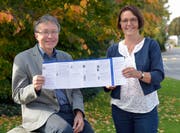 Werner Meier, Präsident des Vereins Volkshochschule Thurgau, und seine designierte Nachfolgerin Verena Stämpfli. (Bild: Mario Testa)