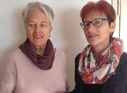 Ursula Hecht (links) verabschiedete sich als Co-Präsidentin der SP Buchs, Barbara Gähwiler (rechts) ist nun alleinige Präsidentin. (Bild: PD)