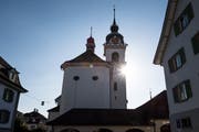 Die katholische Kirche von Küssnacht. (Bild: Roger Grütter, 25. September 2018)