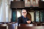 Der abtretende Pfarrer Beat Hänni in der Matthäuskirche. (Bild: Jakob Ineichen, 17. Oktober 2018)
