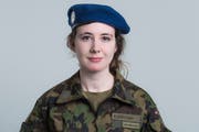 Rekrutin und Journalistin Chiara Zgraggen ist anfangs Januar in Airolo eingerückt. (Bild: Dominik Wunderli, 19. Januar 2019)