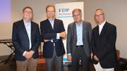Die Referenten Paul Widmer, Walter Oberhänsli, Ueli Oswald und Thomas Hasler. (Bild: Judith Meyer)