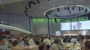 Blick in den Berner Kursaal (hier bei einer Veranstaltung des Bauernverbandes). (Bild: KEY)