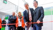 Stadtpräsident Anders Stokholm und Messeleiter Sandro Keller eröffneten im März die Thurgauer Frühjahrsmesse, die letzte in der Ära FVF Messe-Event AG. (Bild: Donato Caspari)