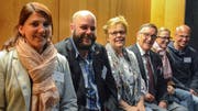 Der gut aufgestellte Quartiervereinsvorstand: Melanie Ramseyer, Niklaus Breitenmoser, Martina Winkler, Präsident Peter Wanner, Corinne Hofmann und Marcel Gysi. (Bild: Mathias Frei)