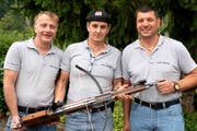 Drei Aargauer nehmen am Gedenkschiessen in Frauenfeld teil: René Urech, Klaus Hediger und Urs Zimmerli. (Bild: Andreas Taverner)