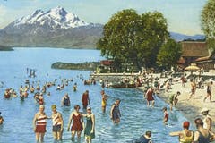 Strandbad Weggis, undatiertes Bild. (Bild: Verein Historisches Archiv Weggis)