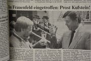 In der «Thurgauer Zeitung» vom 4. Juni 1988: Bericht von der Ankunft der Kufsteiner Delegation in Frauenfeld am Vortag. (Bild: Mathias Frei)