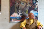 Er wird das Weltgeschehen weiterhin beobachten: Maler und Gestalter Willy Rupf aus Speicher. (Bild: Claudio Weder)