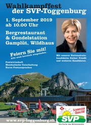 Der Flyer der SVP Toggenburg. (Bild: Screenshot Webseite SVP Toggenburg)