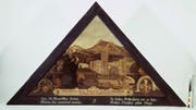 Der heilige Benedikt überwacht den Bau des Klosters im Hof. Gemälde aus dem Zyklus der Luzerner Kapellbrückenbilder. (Bild: Stadtarchiv Luzern)