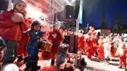 Auch die Kleinsten, die Mini-Glögglis, dürfen beim Glöggli Air mitspielen. Selbstverständlich nur mit Gehörschutz. (Bild: Manuel Nagel)