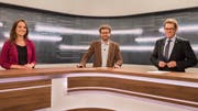 Live auf TVO: Die Ständeratskandidaten Nina Schläfli (SP) und Jakob Stark (SVP) stellen sich den Fragen von Stefan Schmid, Chefredaktor «St.Galler Tagblatt». (Bild: Adriana Ortiz Cardozo)