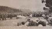 Nach dem tragischen Flugzeugabsturz 1931 auf der Luzerner Allmend stand die ganze Stadt unter Schock. Drei Buben starben, dreissig Menschen wurden zum Teil schwer verletzt. (Bild: Stadtarchiv Luzern (F2a/Anlass/Ereignis/090)