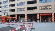 Die neue Migros Lachen im Neubau Ulmenstrasse 11. Die Filiale ist die älteste noch existierende der Migros Ostschweiz. (Reto Voneschen - 28. Februar 2019)