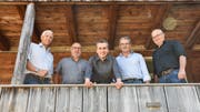 Das Pro-Komitee beim alten Werkhof: Hanspeter Wehrle, Adrian Werder, Patrick Hubmann, Markus Meienberger und Armin Sutter. (Bild: Roman Scherrer)