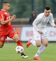 Steven Ukoh (links) machte 89 Spiele für den FC Biel. (Bild: Keystone)