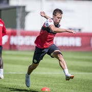 Jonas Knudsen im Training. (Keystone)