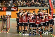 Die Spieler von Ad Astra Sarnen vor dem Spiel gegen Köniz. (Bild: Simon Abächerli)