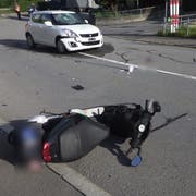 Beim Unfall wurde die Rollerfahrerin verletzt. (Bild: Kantonspolizei Uri, 13. Juni 2019)