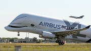Neues Transportflugzeug von Airbus: In Toulouse ist am Donnerstag der Airbus BelugaXL zu seinem Jungfernflug gestartet. (Bild: KEYSTONE/AP/FREDERIC SCHEIBER)