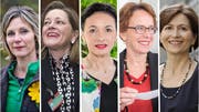 Wie sieht der Frauenanteil im Ständerat nach den Wahlen 2019 aus? Diese Frauen bewerben sich. (Bild: KEY/Sandra Ardizzone/Sebastian Schanzer/Kenneth Nars)