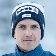 Simon Ammann vor dem Weltcup in Engelberg. (Bild: ky/Urs Flueeler)