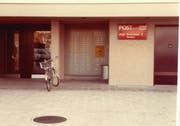 Der Eingangsbereich zur Poststelle Frauenfeld 3 im Kurzdorf, damals noch unter der Ägide der Post-, Telegrafen- und Telefonverwaltung (PTT). (Bild: PD/Postarchiv (undatiert))