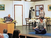 Die Mitglieder der Theatergruppe Berg bei ihrer letztjährigen Produktion «Mer Puure händs luschtig». (Bild: PD)