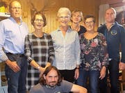 Der Vorstand im Jubiläumsjahr; von links: Martin Indergand, Anna Margrit Erak, Präsidentin Annemarie Zgraggen, Priska Briker, Marlies Rietmann, Jakob Steiner und vorne Matthias Friedrich. (Bild: PD)