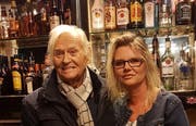 Sein letzter Besuch im «Down»: Gérard Braid mit Tochter Pascale. (Bild: PD, Luzern 21. März 2019)