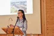 Gemeindepräsidentin Imelda Stadler musste nur wenige Fragen aus dem Publikum beantworten. (Bild: Timon Kobelt)