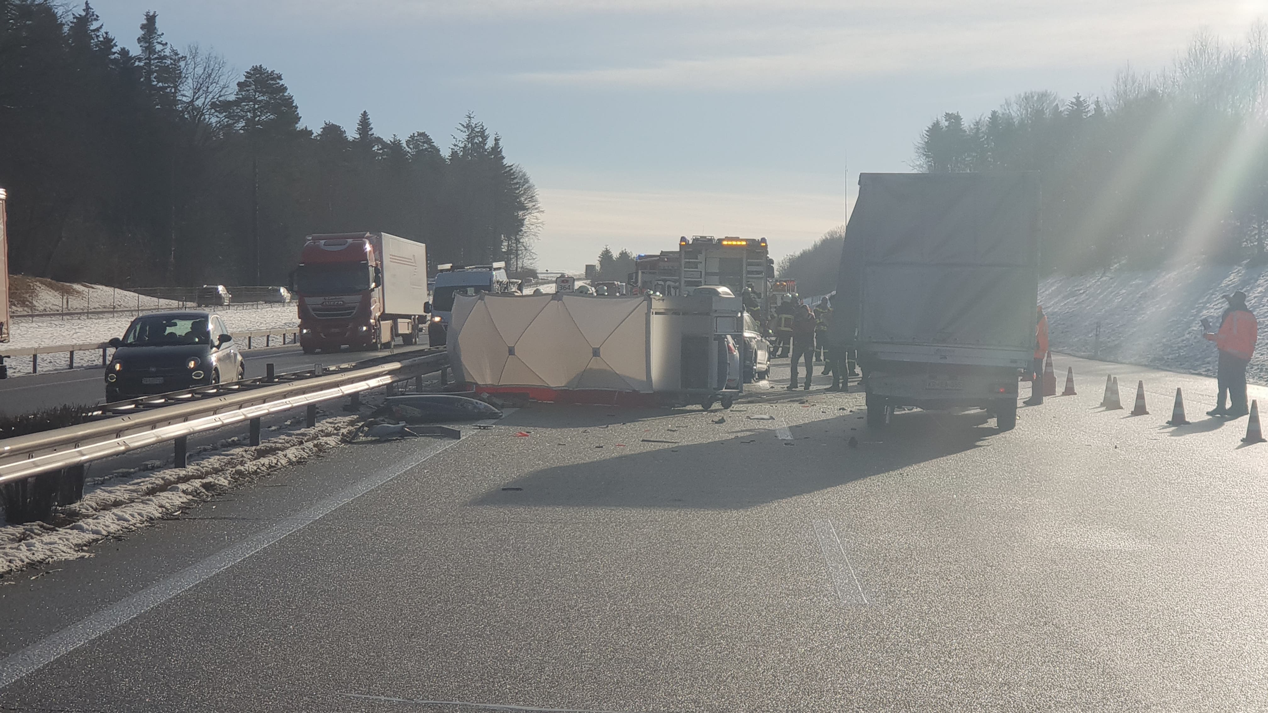 Schwerer Unfall Am Burenstich Auf Der A1