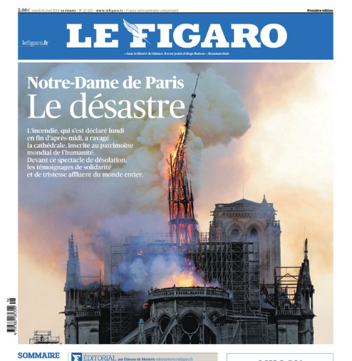 Notre Drame Die Titel Der Zeitungen Am Tag Nach Der Katastrophe Von Paris