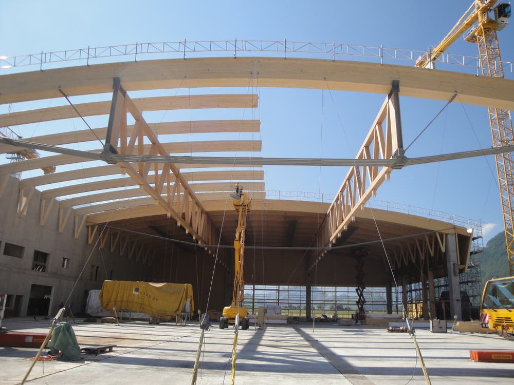 Holzbau-Dachkonstruktion im Sektor 2 am 18. September 2018. (Bild: PD)
