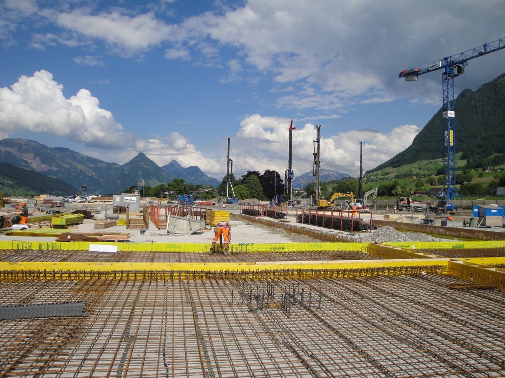 Armierungen für das Fundament am 28. Mai 2018. (Bild: PD)