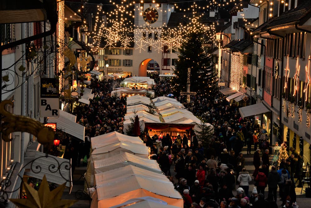 Adventsstimmung in Willisau. (Bild: Alfred Herzog (Willisau, 8. Dezember 2018))