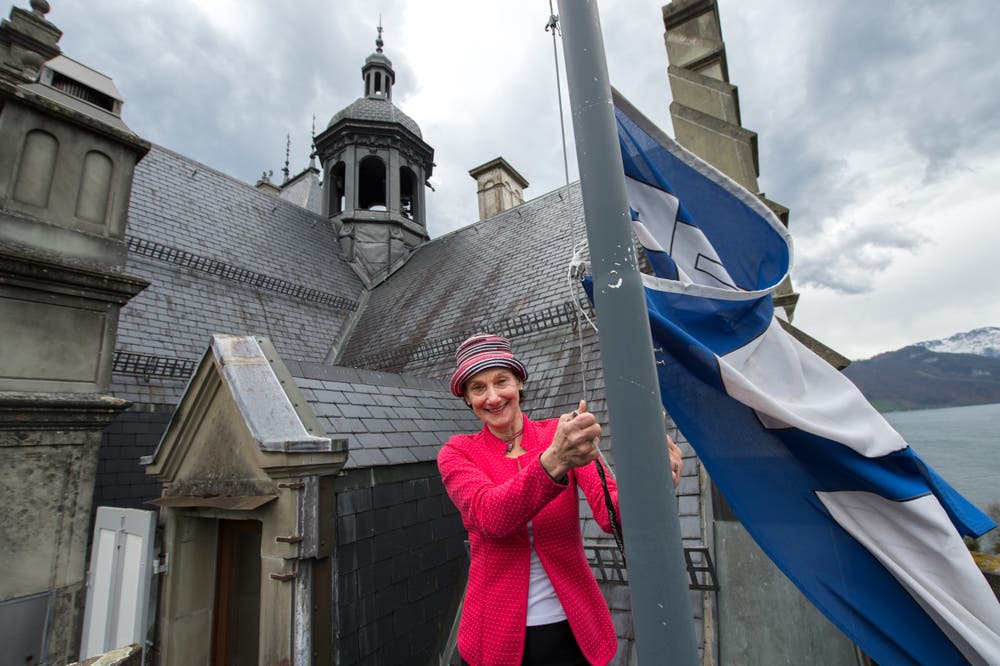 Ruth Ruchti arbeitete 25 Jahre als Schlosswartin auf Schloss Meggenhorn.Bild: Dominik Wunderli (4. April 2018)
