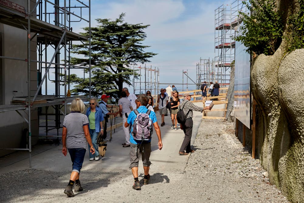 Ein Blick in die Baustelle des neuen Bürgenstock Resorts auf dem Bürgenstock. (Bild: pd / Natalie Boo / AURA)
