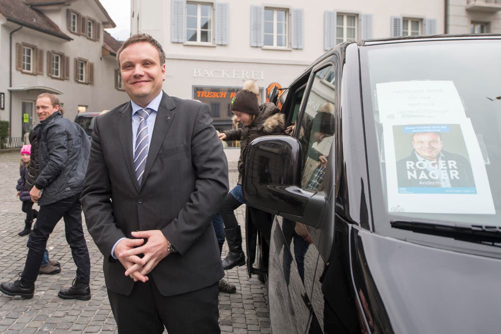 Roger Nager freut sich über den Einzug in die Regierung. (Bild: Keystone / Urs Flüeler)