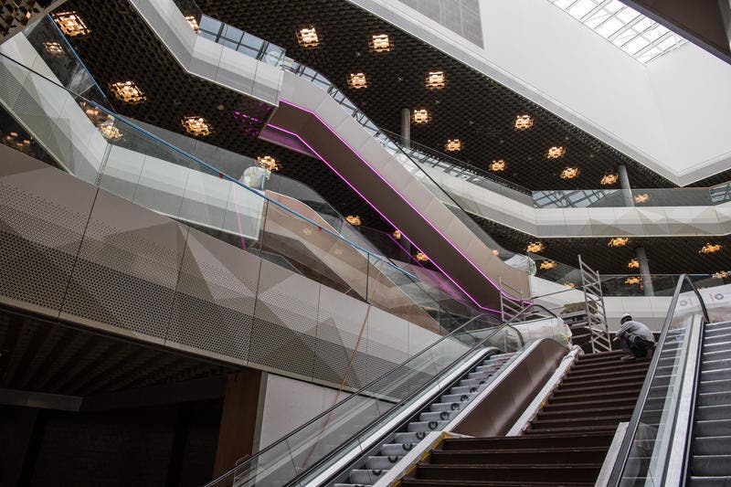 Bereits gut sichtbar: Ästhetik der Rolltreppen. (Bild: Nadia Schärli/LZ)