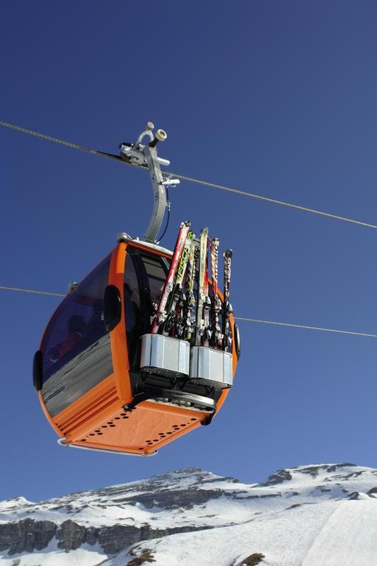 Solche Omega-IV-Kabinen der Firma CWA aus Olten - die Farbe ist noch nicht bestimmt - werden künftig zum Titlis schweben. (Bild: PD)