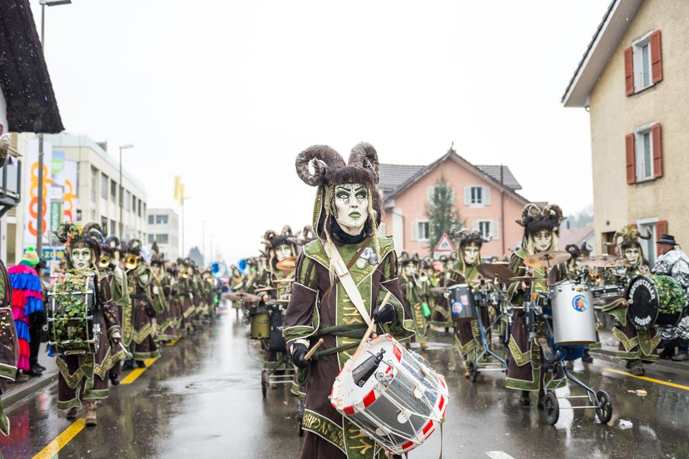 Leuechotzeler mit dem Motto «Cernunnos». (Bild: Roger Grütter (Littau, 11. Februar 2018))