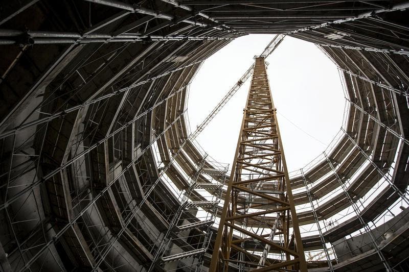 17. Februar 2016: Ein Blick in die Baustelle der «Mall of Switzerland» in Ebikon. (Bild: Keystone)