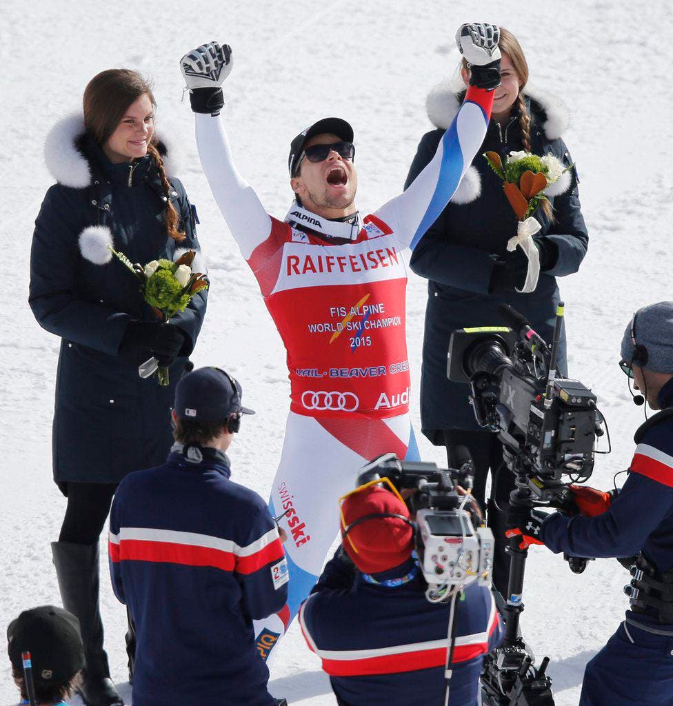 Patrick Küng wird Abfahrts-Weltmeister in Beaver Creek (15. Februar). (Bild: EPA / George Frey)
